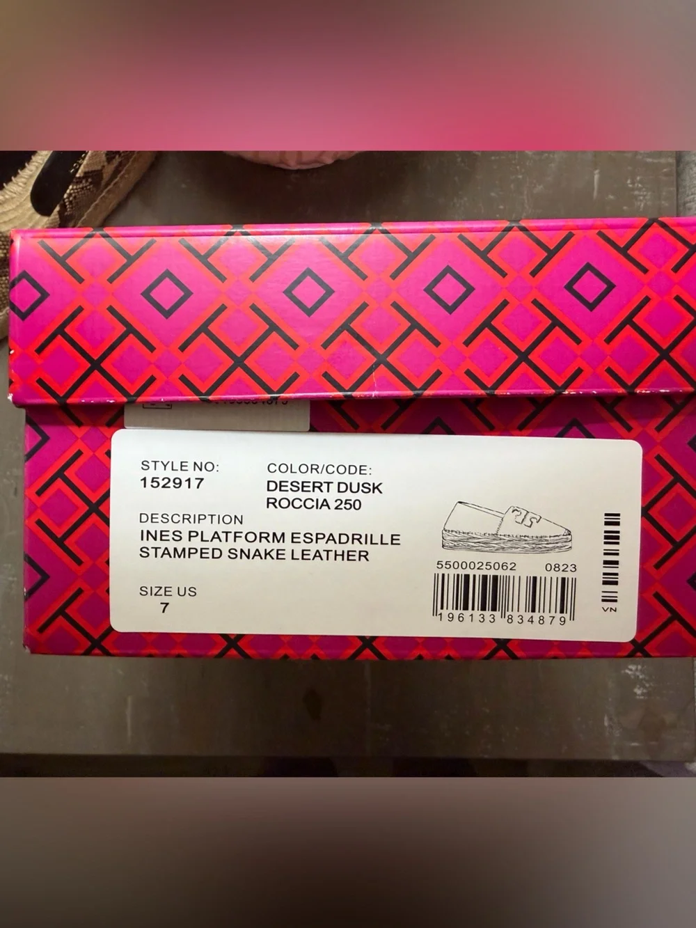 Tory Burch Snake-Print Espadrille Slip-On in Brown